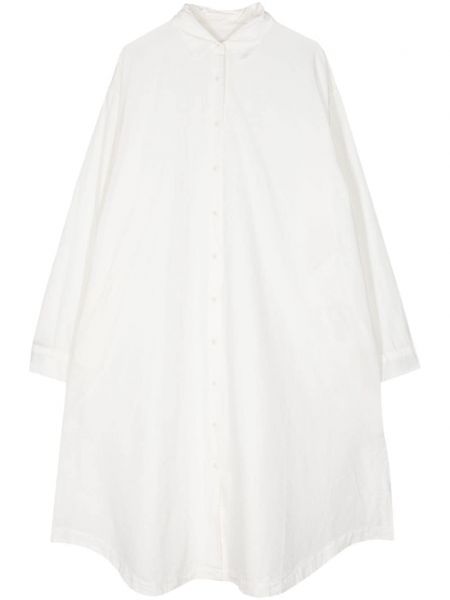 Βαμβακερή φόρεμα σε στυλ πουκάμισο Casey Casey λευκό