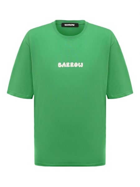 Хлопковая футболка Barrow зеленая