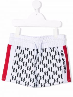 Trykt shorts for jenter Karl Lagerfeld Kids hvit