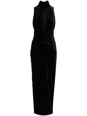 Zamatové večerné šaty Alessandra Rich čierna