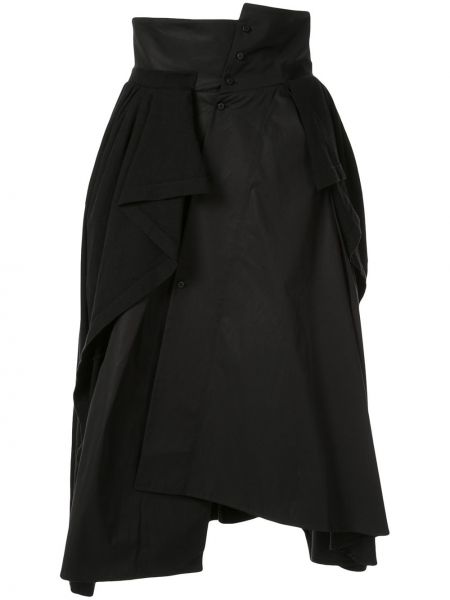 Asymetrické sukně jersey Aganovich Černé