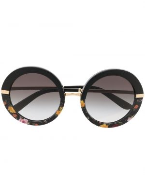 Ochelari de soare cu model floral cu imagine Dolce & Gabbana Eyewear negru