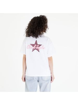 Oversized tričko s hvězdami Converse bílé