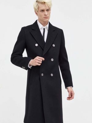 Vlněný kabát Hugo černý