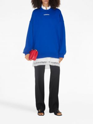 Oversize sweatshirt aus baumwoll mit print Burberry blau