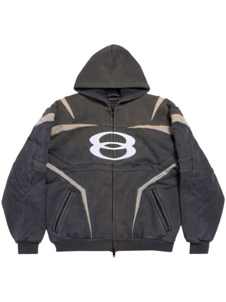 Sportska hoodie s kapuljačom s patentnim zatvaračem Balenciaga