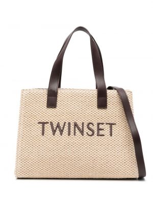 Τσάντα shopper με κέντημα Twinset