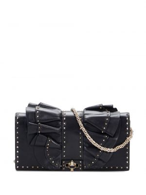 Чанта през рамо с волани Valentino Garavani Pre-owned черно