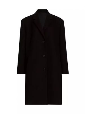 Кашемировое шерстяное пальто The Row черное