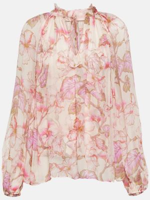 Bluza s cvetličnim vzorcem Zimmermann roza