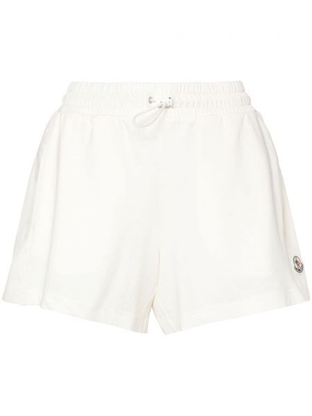 Pantaloni scurți din jerseu Moncler alb