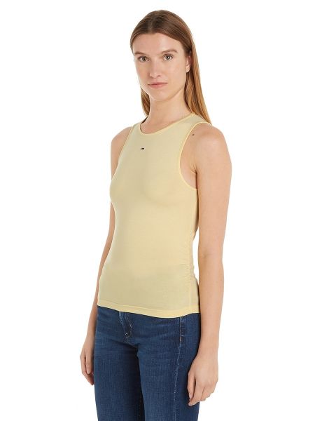 Top sin mangas slim fit Tommy Jeans amarillo