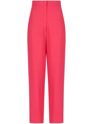 Pantaloni cu picior drept Emporio Armani roz