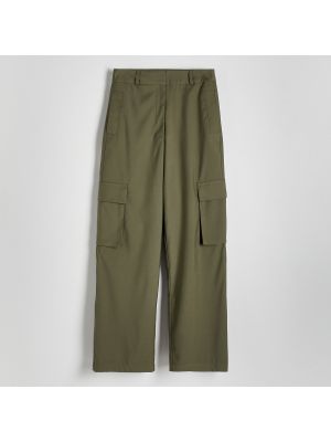 Cargo kalhoty s kapsami Reserved khaki
