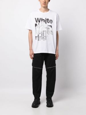 Kokvilnas t-krekls ar apdruku White Mountaineering balts