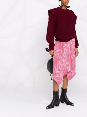 Falda con estampado Isabel Marant rosa