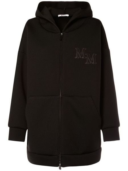 Oversized hoodie i ull Max Mara svart