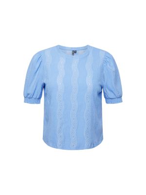 Jednofarebný priliehavý tunika z polyesteru Pieces Curve - modrá