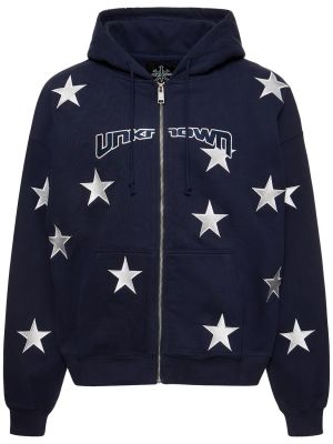 Mikina s kapucí na zip s hvězdami Unknown