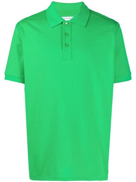 Pieguļošs polo krekls Bottega Veneta zaļš