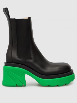 Черные кожаные ботинки челси на платформе Bottega Veneta