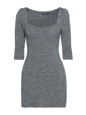 Mini vestido de lana de lana mohair Wandering gris