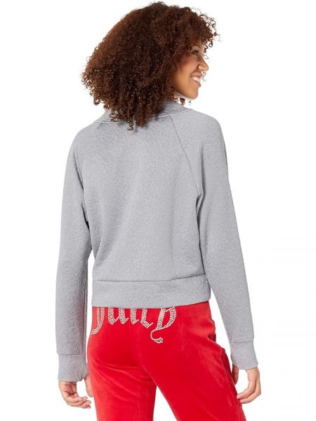 Стеганый пуловер Juicy Couture Sport серый