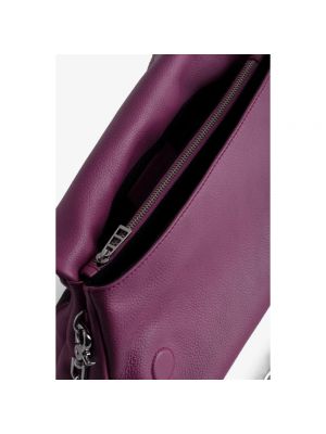 Bolso clutch de cuero Zadig & Voltaire violeta