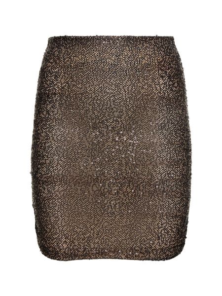 Mini spódniczka z siateczką drapowana The Andamane czarna