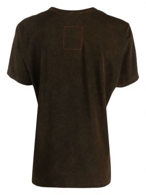 T-shirt mit rundem ausschnitt Uma Wang braun
