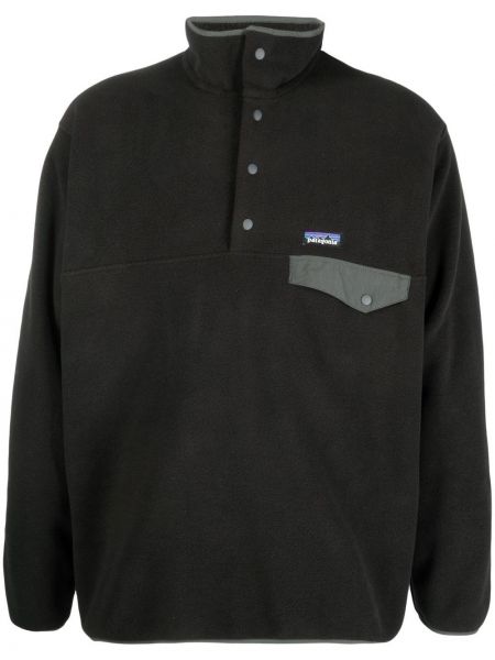 Fleece knappen opp lang genser Patagonia svart