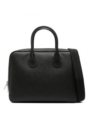 Δερμάτινη τσάντα laptop Valextra μαύρο