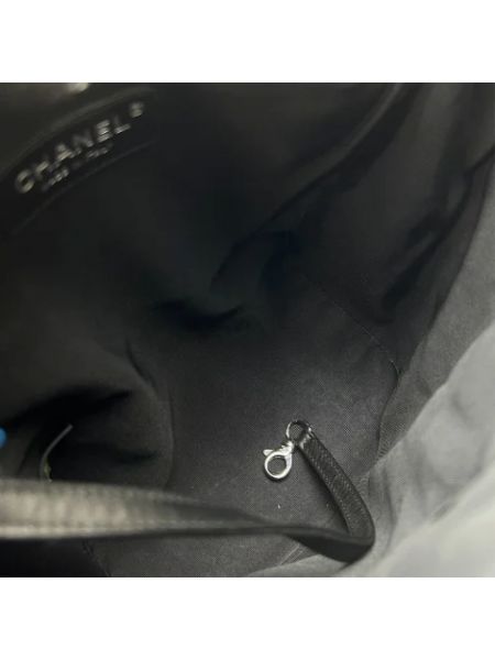 Mochila de cuero retro Chanel Vintage negro
