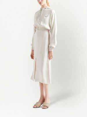 Midi sukně Prada bílé