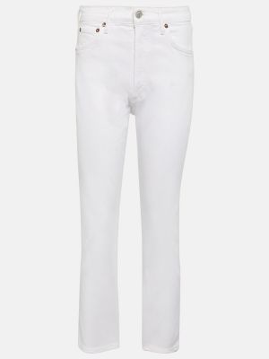 Skinny džíny s vysokým pasem Agolde bílé
