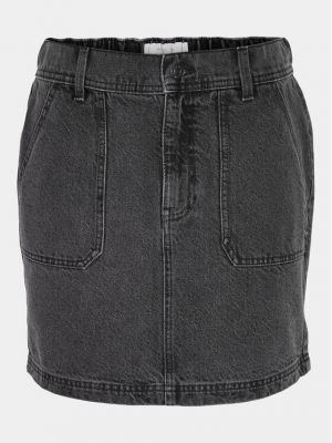 Priliehavá džínsová sukňa Noisy May sivá