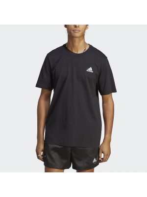 Camiseta con bordado de punto de tela jersey Adidas Sportswear negro