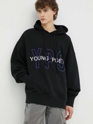 Pamučna hoodie s kapuljačom Young Poets Society crna