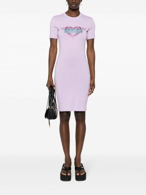 Mini šaty Versace Jeans Couture fialové