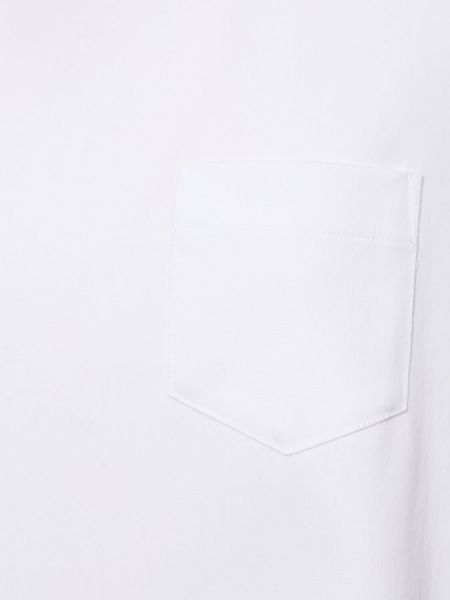 T-shirt di nylon di cotone in jersey Sacai bianco