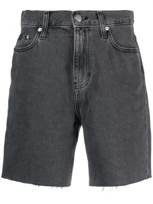 Shorts en jean taille haute Calvin Klein Jeans noir