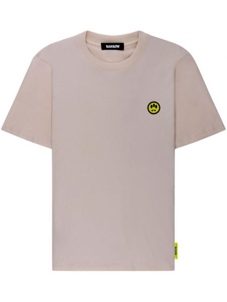 T-shirt en coton à imprimé Barrow beige