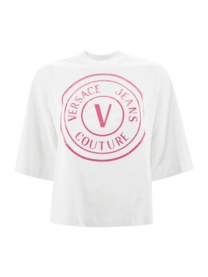Koszulka z nadrukiem Versace Jeans Couture biała