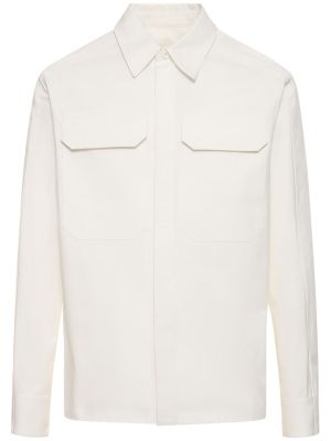 Pamučna jakna Jil Sander bijela