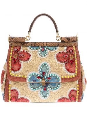 Nákupná taška Dolce & Gabbana zlatá