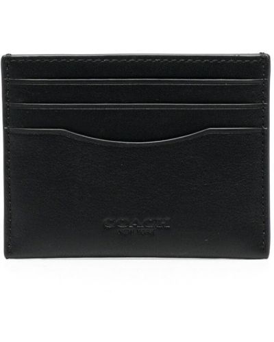 Kožená peňaženka Coach čierna