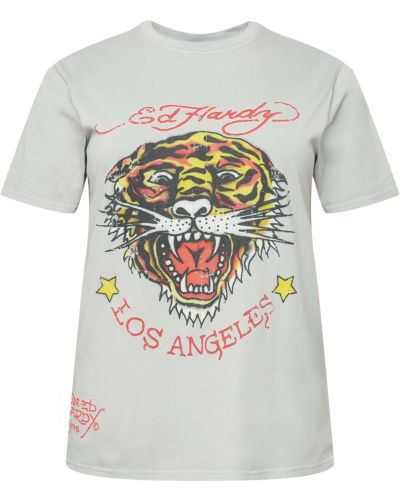 Majica s tigrastim vzorcem Ed Hardy siva