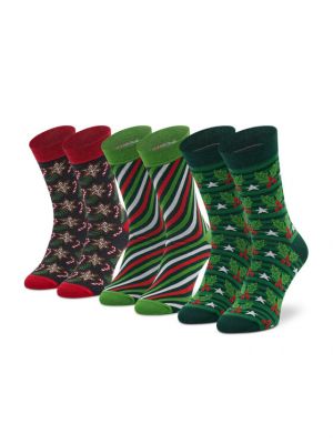 Prugaste čarape Rainbow Socks zelena