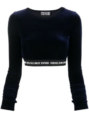 Crop top Versace Jeans Couture blå