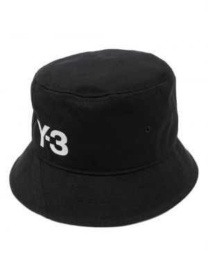 Haftowany kapelusz Y-3 czarny